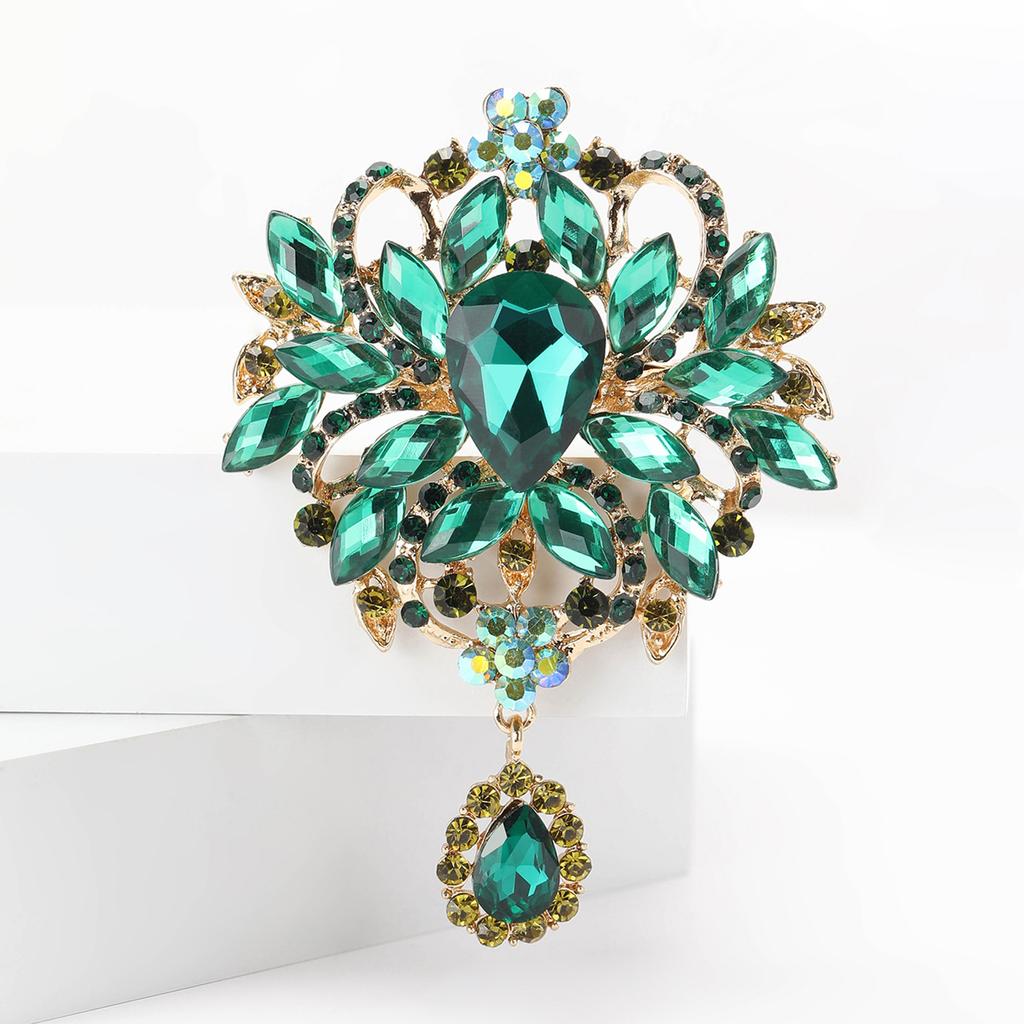 Hänge av kristallglasbrosch för kvinnor unisex strassnålar bankettfest ryggsäck presenter smyckestillbehör