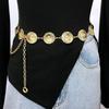 Women's Stylish Pleated Metal Waist Chain for Skirts and Pants