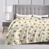 Bee In Honeycomb and Flowers Blanket Quality Warm Soft  Throw Blanket Winter Travel Office Couch Chair Graphic Bedspread