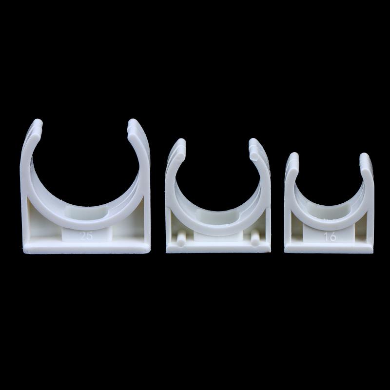 200Pcs White U-Shaped Clamp For Conduit Leak-Proof Water Pipe Securement Hose Brackets With 16/20/25Mm Inner Diameter