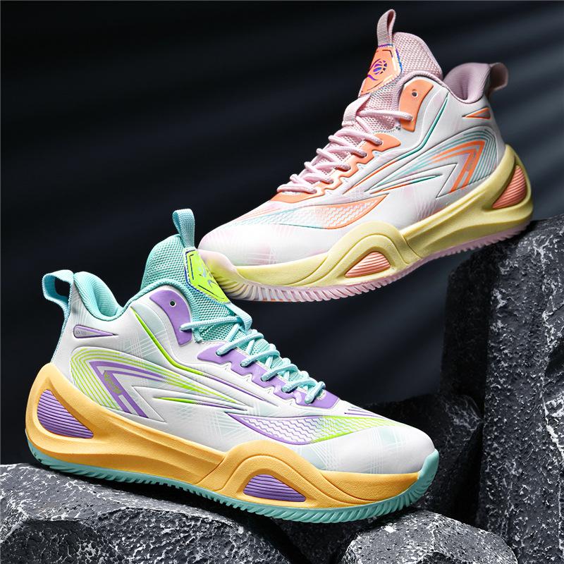 906 Men's Women's Basketball Shoes Low Top Leather Mandarin Duck Color Matching Couple Fashion Anti Slip Training Sports