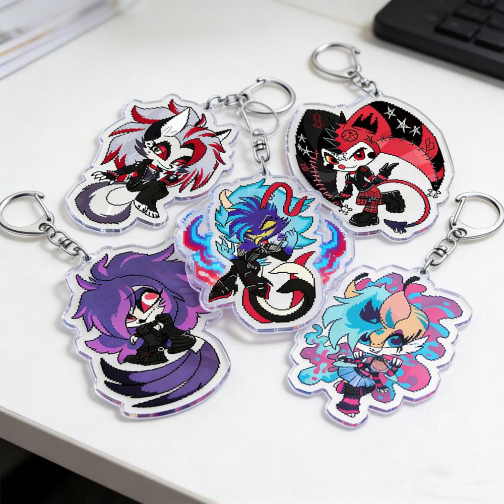 Hellbound Heartbreakers Verosika, Beezlebub, Fizzarolli, Asmodeus, Loona, Octavia Keychain