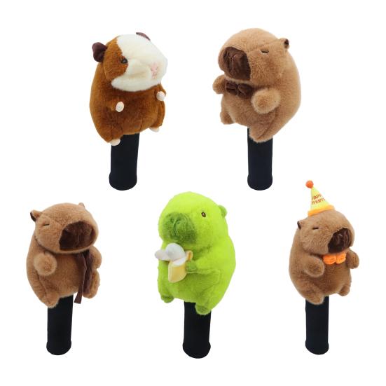 Husă de Pluș pentru Capul Clubului de Golf Capibara Păpușă Animal de Pluș Husă Protectoare pentru Capul Driverului de Lemn de Golf Accesorii de Golf Cadou pentru Bărbați Femei Golfer