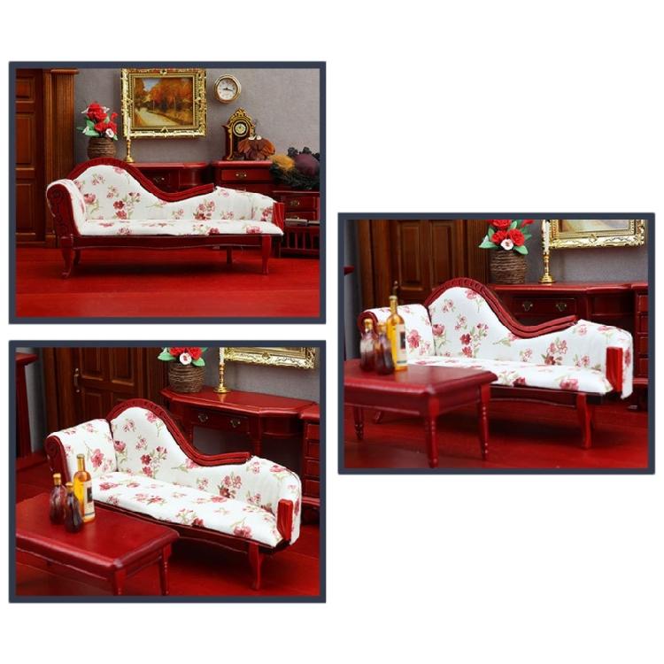 Doll House Lounger Model 1/12 Scale Miniature Dollhouses Chaise Lounger Ideal for DIY Projects and Photography