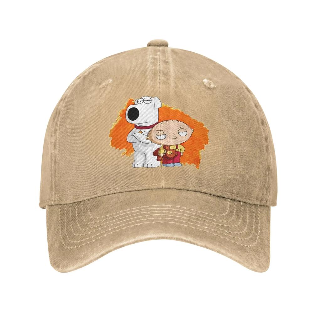 Families Cartoon Iconic Griffin Family Group Baseball Caps Distressed Denim Caps  Vintage Outdoor Workouts Gift Headwear