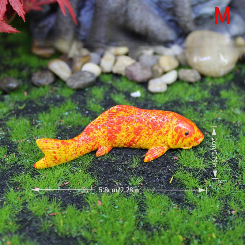 Gift Cartoon Mini Koi Fish Ornament Resin Crafts Cute Carp Figurines Simulation DIY Small Fish Statue Fairy Garden Decorations
