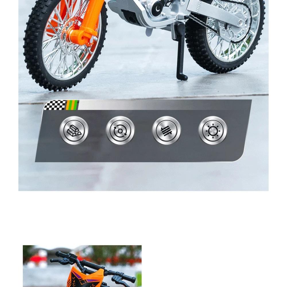 1/10 Kawasaki KX450 Alloy Sports Motorcycle Model Diecast Metal Street Crosscountry Racing Motorcycle Model High Simulation Kids Toy Gift