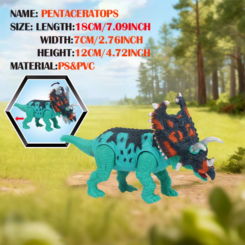 Simulation Dinosaur Models Toys Jurassic Tyrannosaurus Rex Pentaceratops Rotatable Action Figures for Boys Children Kid Gifts