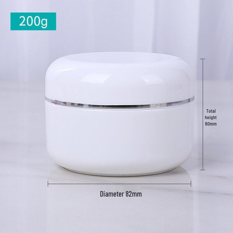 Auf Lager 20g Weiße Cremeschachtel mit Silberrand und Dichtung, 250g Kosmetik-Reiseglas