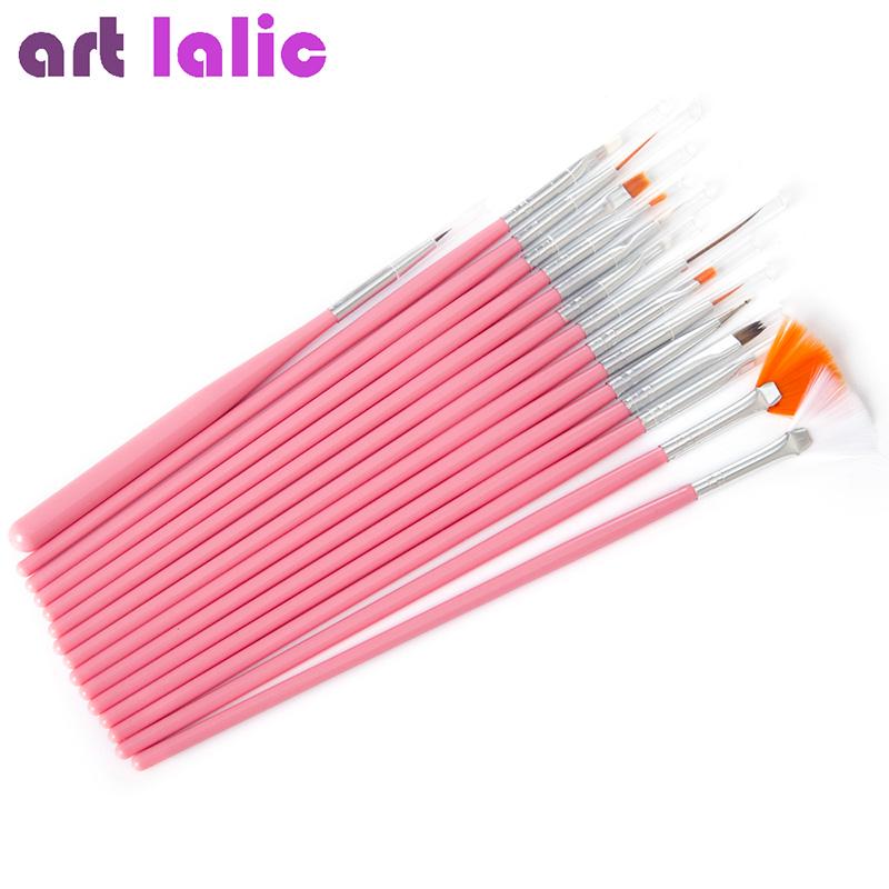 

Кисти для дизайна ногтей розовый