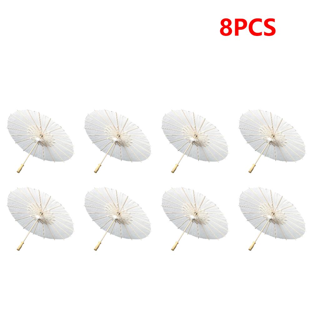 2-8PCS Oiled Paper Umbrella 60cm Paper Parasol Photography Props Decorative Chinese Parasol for Wedding Party Decor
