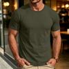 Men's Fashion Cotton Neck Short Sleeve T-Shirt for Everyday Casual Wear