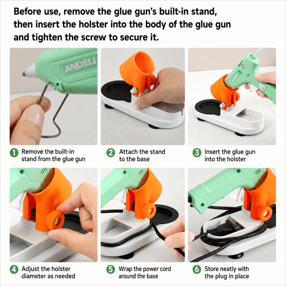 Heat Resistant Hot Glue Tool Stand Multi-functional Hot Glue Organizer Hot Glue Rack DIY Crafting