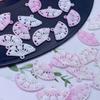 Gradient Hollow Mini Fan Hair Clip with Chinese Knot Pendant for DIY Phone Chain Accessories