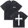 Gewaschenes Vintage Christian Jesus Grafik T-Shirt für Herren Hohe Qualität Baumwolle T-Shirts Herren Hip Hop Gothic Oversized T-Shirt Streetwear