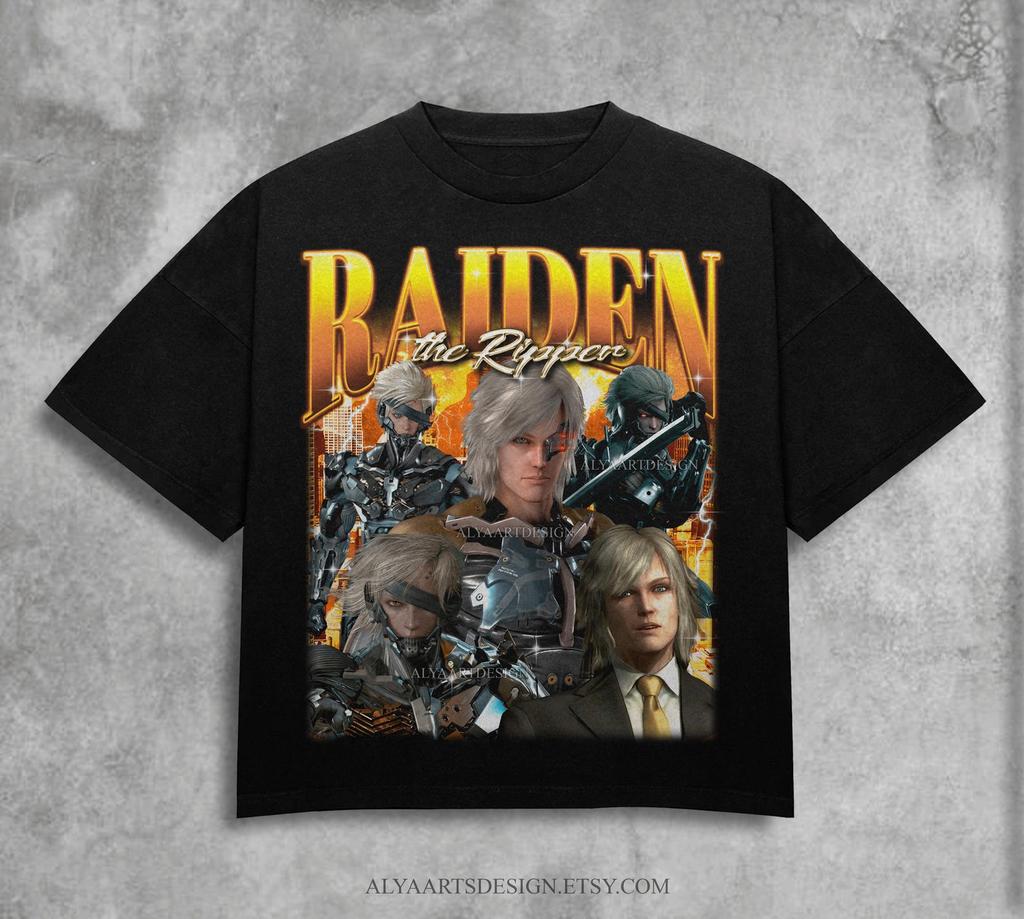 Raiden Tee: MGS Video Game Shirt - Anime Cosplay Costume - Jetstream Sam