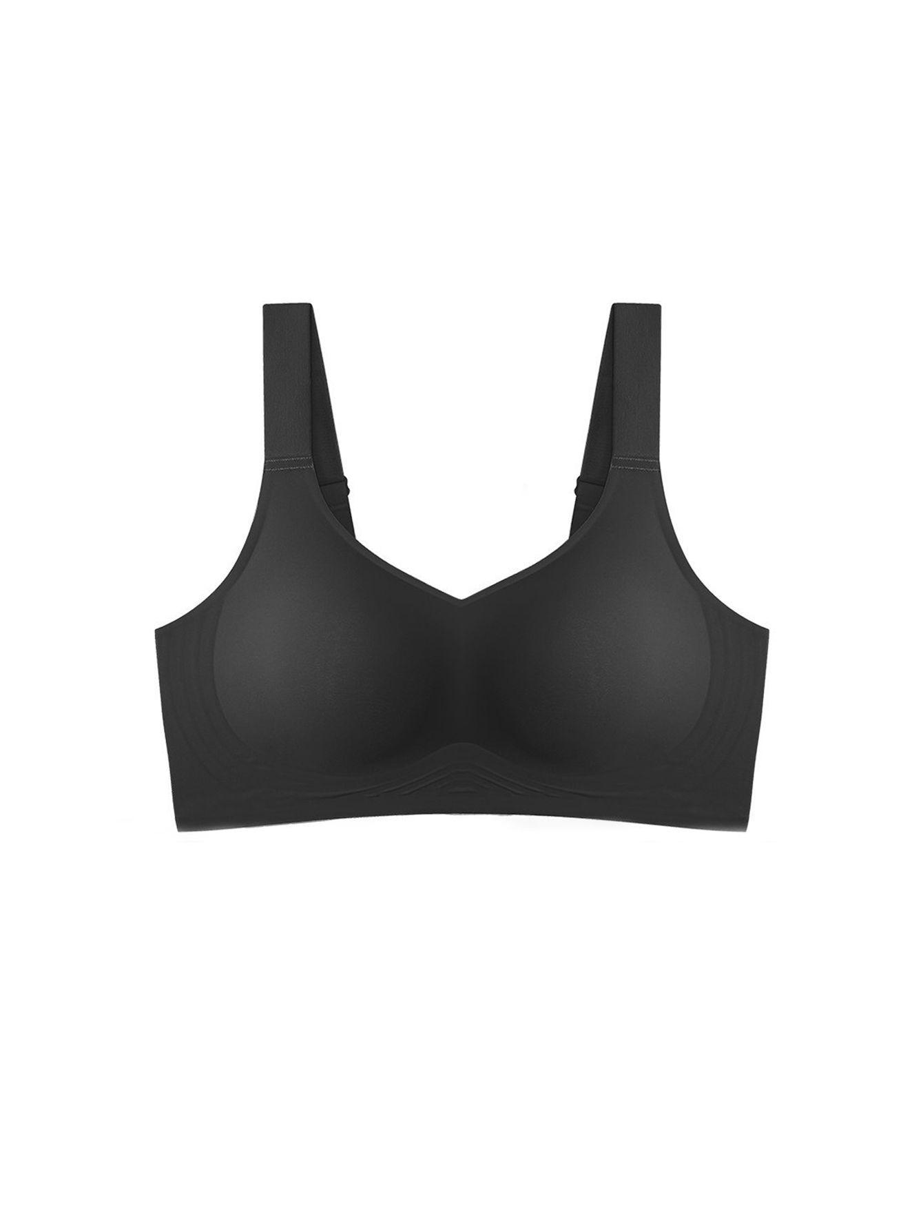 

Бесшовный нескользящий поддерживающий спортивный бюстгальтер для большой груди: Беспроводной, регулируемый и минималистичный дизайн 4XL (75-80 kg)