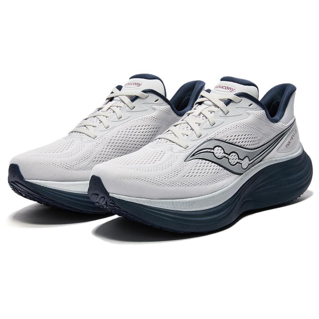 SAUCONY Triumph 24 Comfortable Versatile Breathable Casual Running Shoes Unisex Sneaker Silver Gray S102135-1001