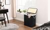 Laundry Basket with Compartments Black Bamboo Laundry Basket with Handle 100L