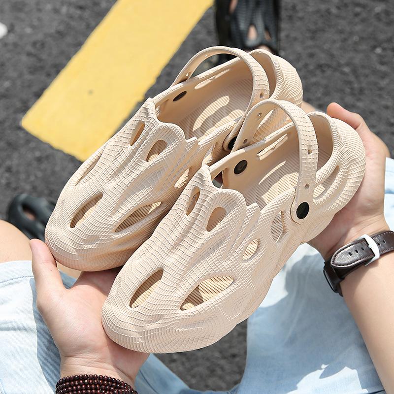 Summer Hollow Slippers Sandals Dual-purpose Foreign Trade Men's Lightweight Coconut Hole Shoes Trendy Versatile