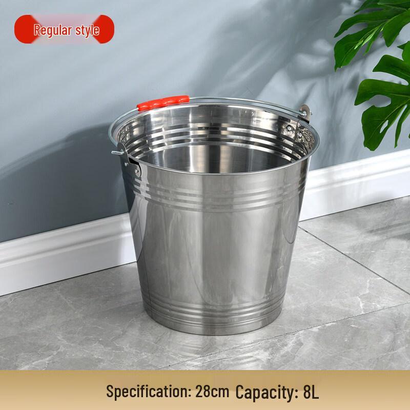 ZISIZ Stainless Steel Multi-Purpose Round Bucket