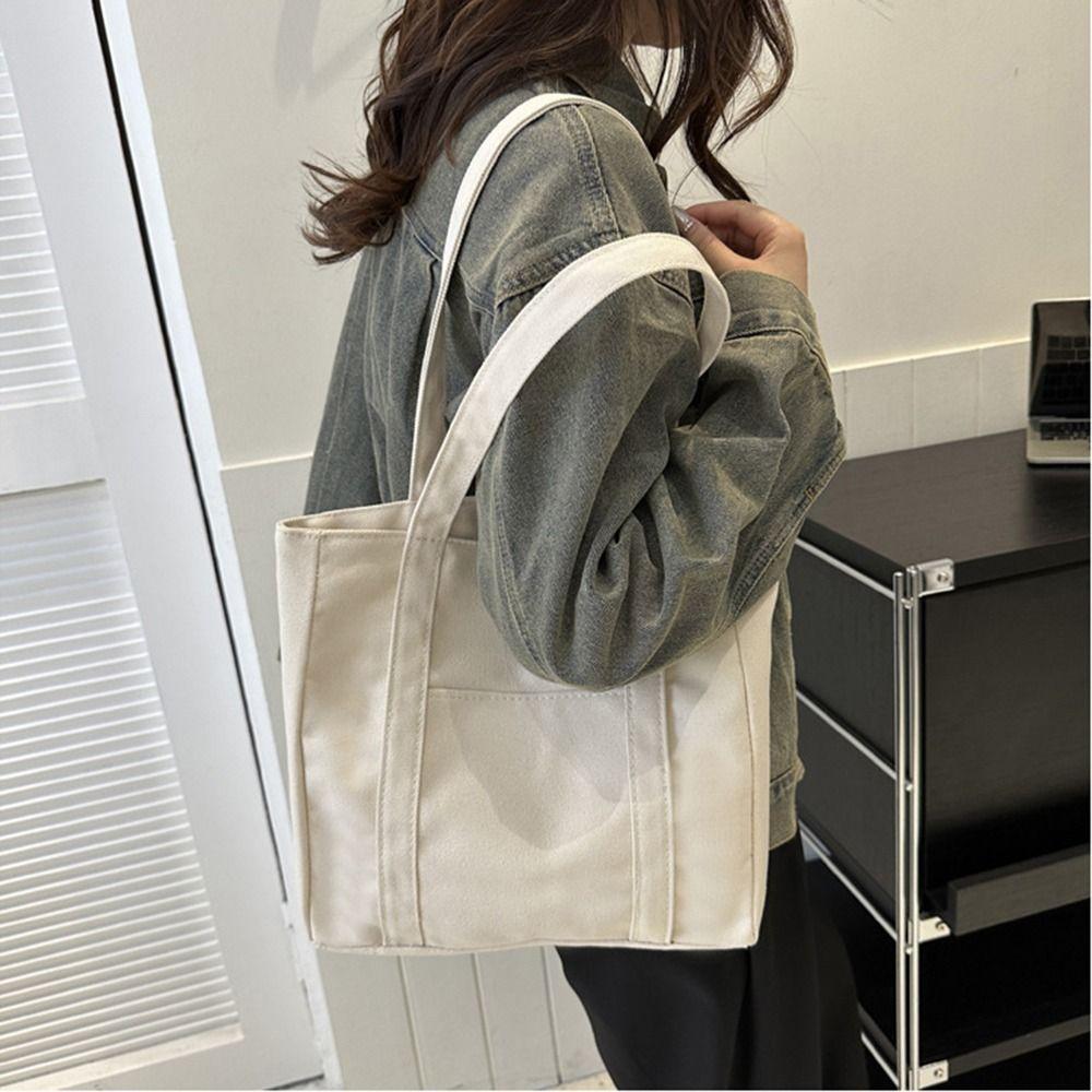 Comfortable Handle Hand-held Tote Bag Portable Single-shoulder Bag  College