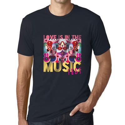 Men’s Graphic T-Shirt Love Is In The Music Navy