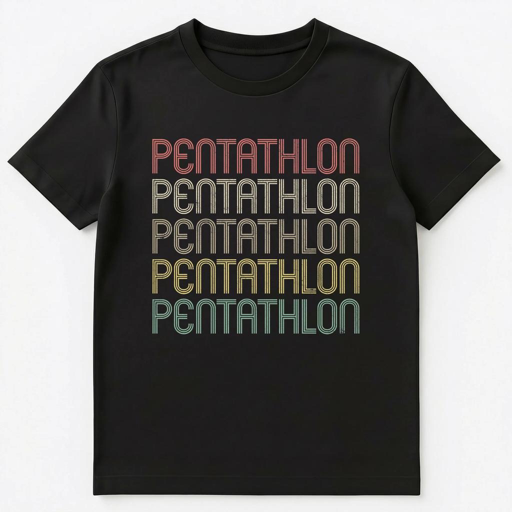 Retro Style Pentathlon Unisex T-Shirt