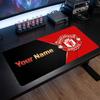 Tappetino per Mouse Grande Personalizzato Manchester United, Stampa Testo Nome Personalizzato, Tappetino da Scrivania Antiscivolo con Logo Calcio, Regalo per Gamer