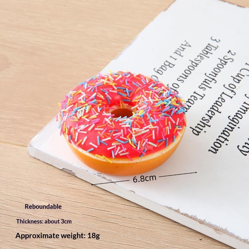 Simulation Donut Squeeze Stress Relief Toy High Simulation Decompression Fidget Toy for Hospital Patient Calm Down