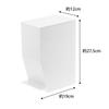 Yamazaki Pedal Toilet Pot White, Tower 3385, W12 X D19 X H27.5cm