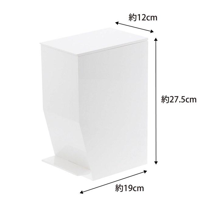 Yamazaki Pedal Toilet Pot White, Tower 3385, W12 X D19 X H27.5cm
