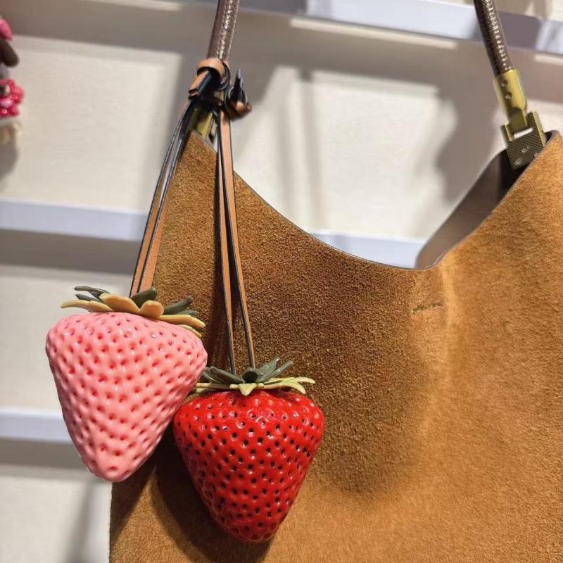 Strawberry Charm Keychain Adorable Pendant Perfect For Phone Lanyard Bag Accessories