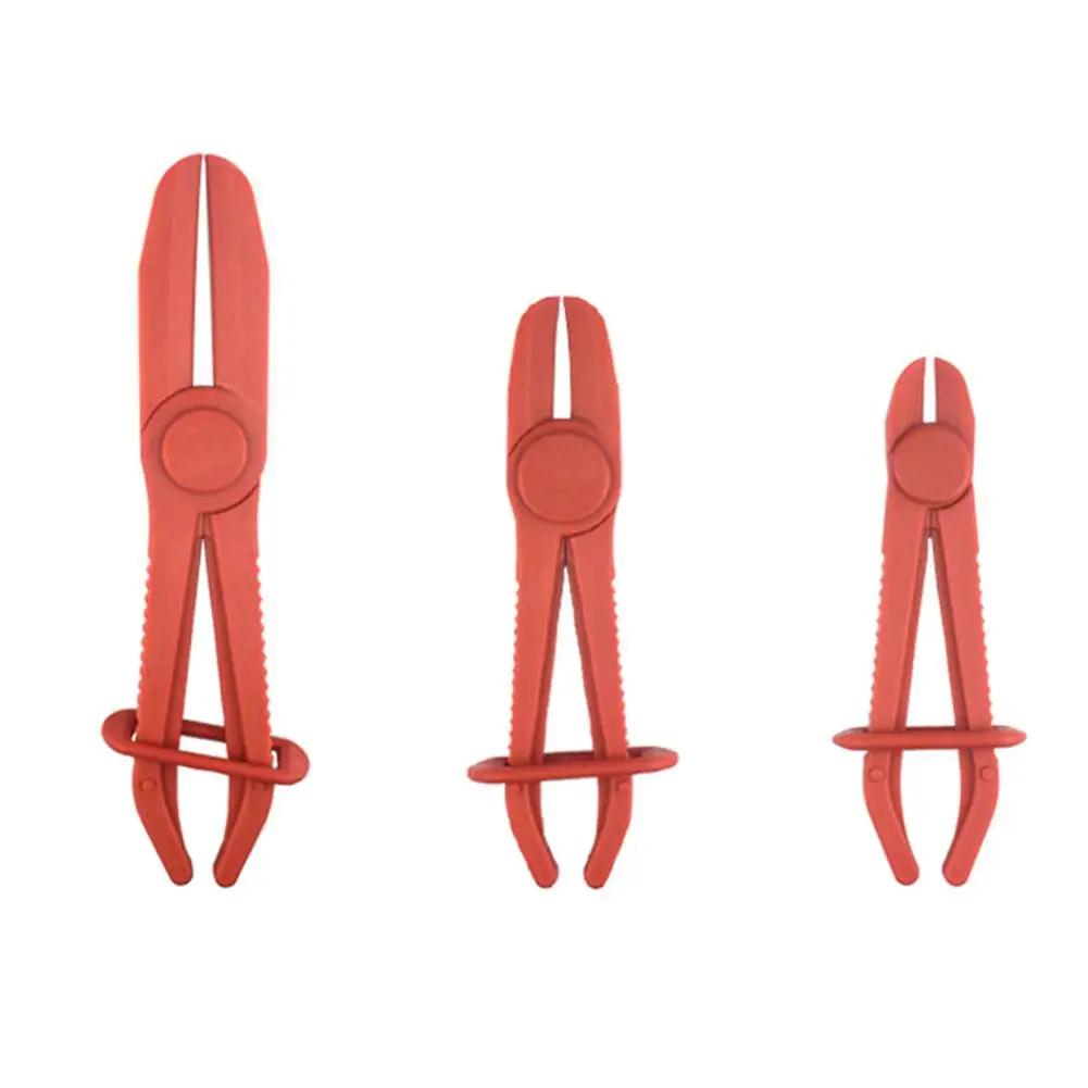 3Pcs/Set Car Hose Clamp Kit Hose Pinch Off Plier Flexible Hose Clamp Brake Pipe Fuel Pipeline Clamp Pliers Plastic Repair Tool