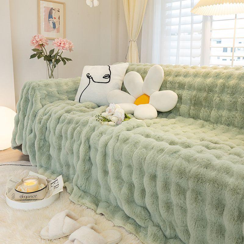 Einfacher Sofabezug aus Stoff, verdicktes Sofatuch, einteiliger universeller Sofabezug, Vollbezug, Deckenkissen