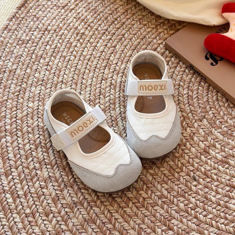 Dívčí boty Mary Jane s měkkou podrážkou Dětské lehké kožené boty Ležérní boty ve stylu balerín Boty s mašlí