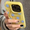 Cartoon Black Checkered Star Pattern Korean Phone Case for IPhone 16 17 Air 15 14 13 12 11 Pro Max Plus Shockproof Soft Cover