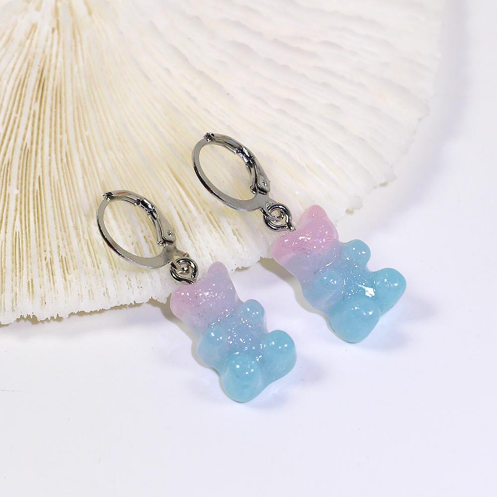 Set Collana e Orecchini Orsetto Colore Caramella - Gioielli Carini e Versatili per Donna