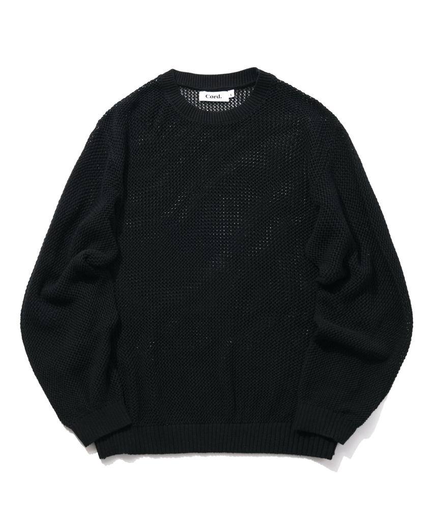 Kodeu Weave Scallop Knit_Bk