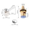 2 Sets Replacement Tap Handle Valve Core 43mm/53mm Manual Switch Faucet Cartridge Disc w/screw Brass Bathroom Faucet Accessory