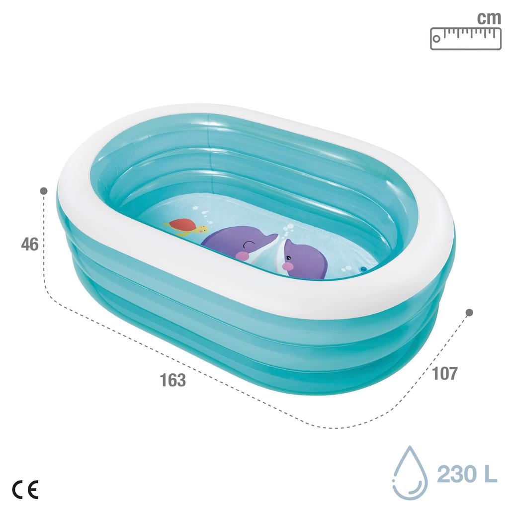 INTEX My Sea Friends Pool, 163 x 107 x 46 cm, 57482 [Official Japanese Product] [Pattern cannot be specified]