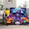 1PC Custom Name Halloween Night Adventure flannel blanket versatile,all-season throw suitable for the living room,bedroom,camping,travel,and gift