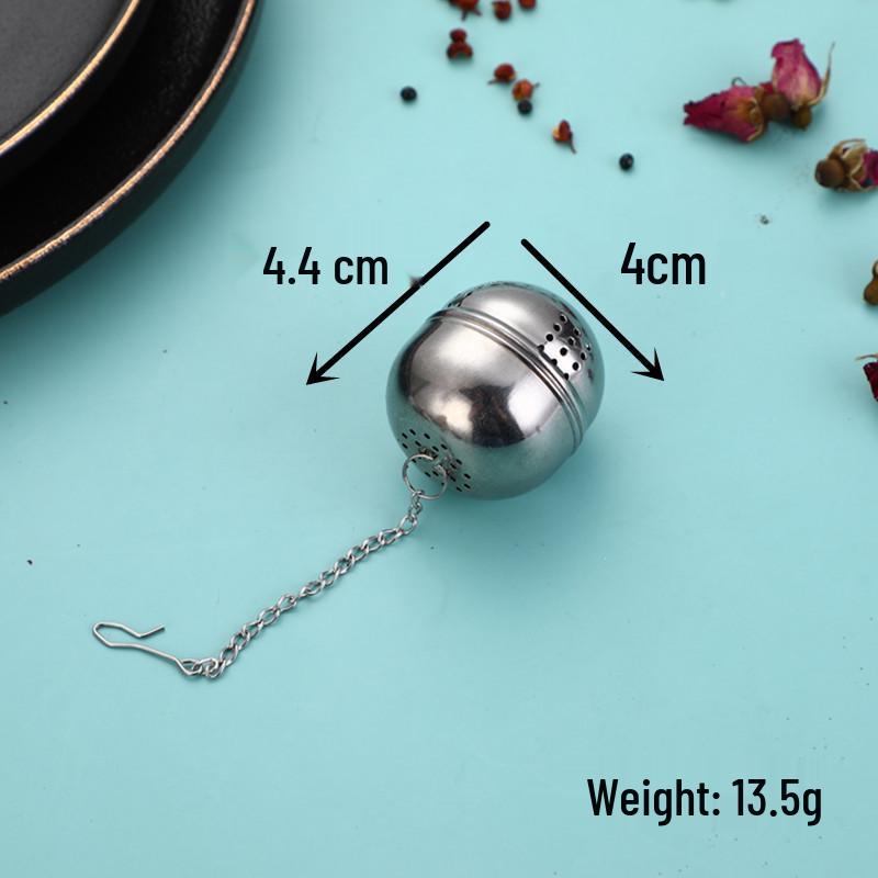 Stainless Steel Spice Ball Infuser with Chain - Flavor & Seasoning Spherical Filter