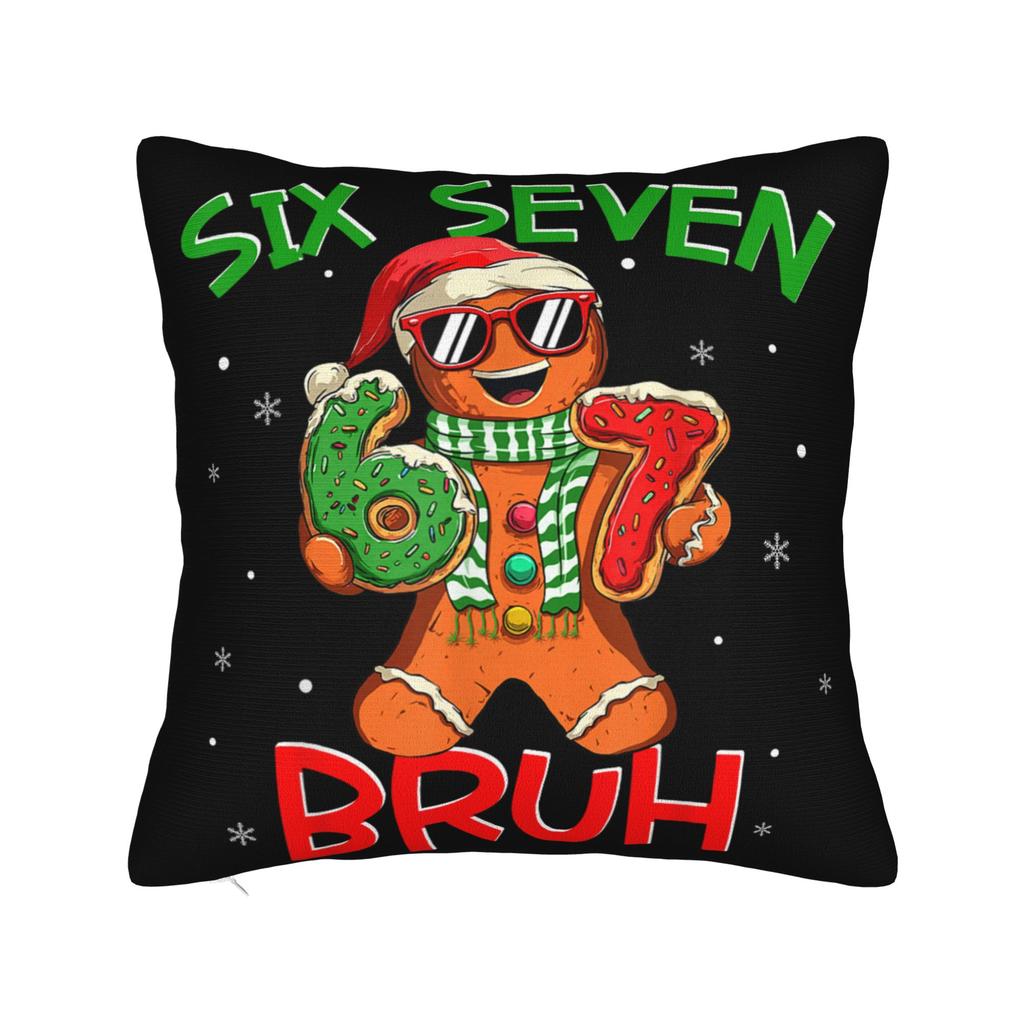 6 7 Christmas 67 Santa  Pillow Cover  Soft Cushion Cover Kawaii Pillow Case For Chair Sofa Home Decor