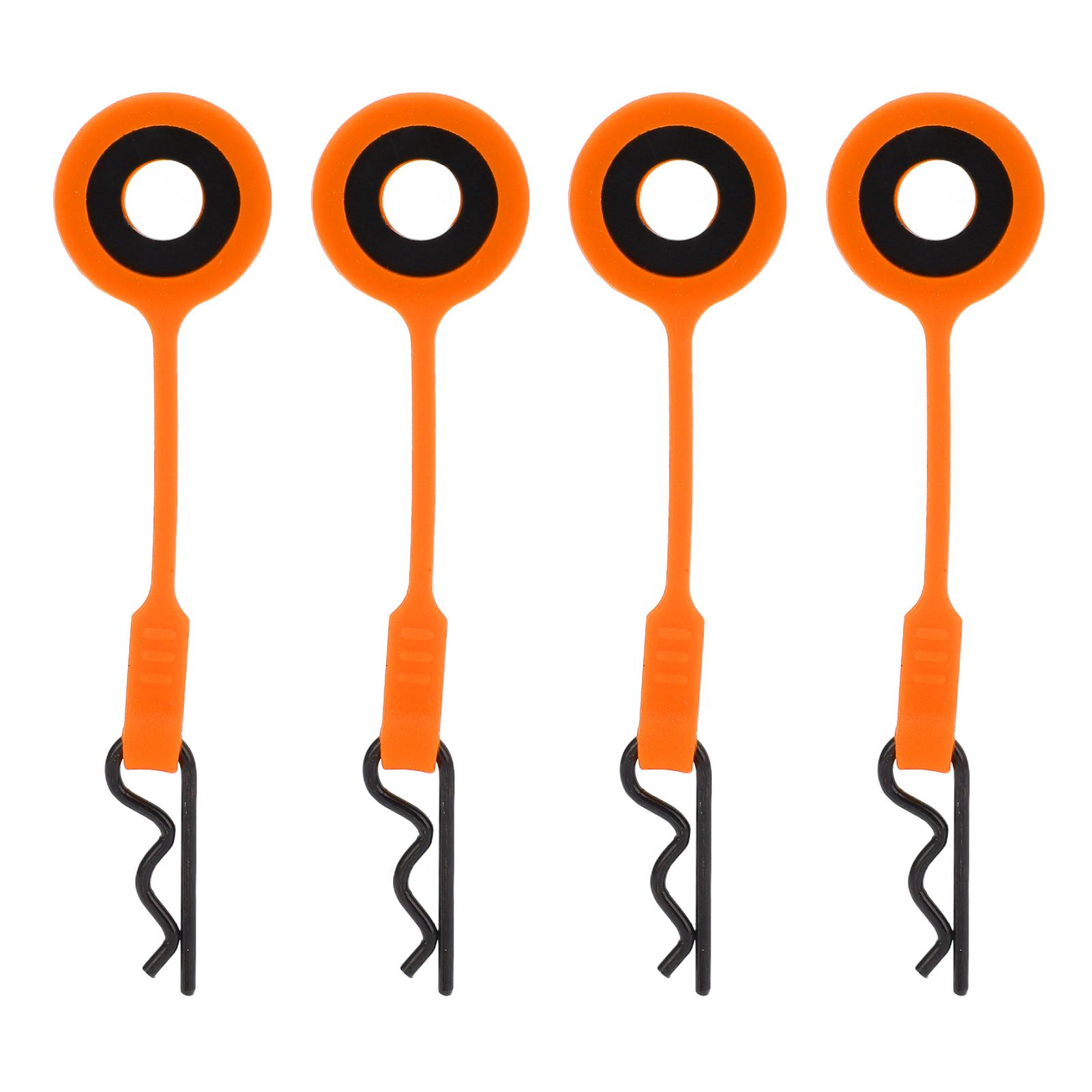 

4PCS RC Body Clips Pins RC Car Shell Body Fixed Clips Retainer Silicone Metal Universal for 110