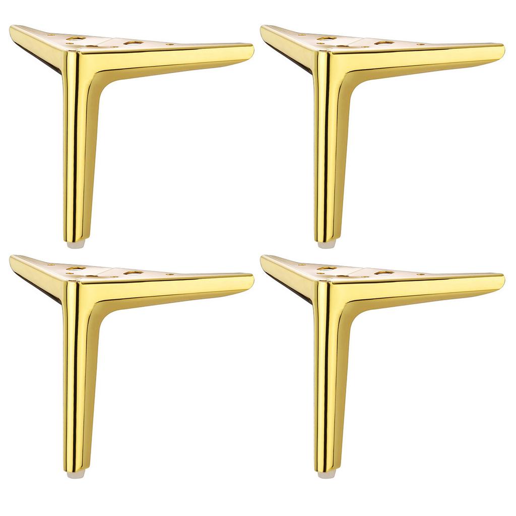 Set of 4 Metal Furniture Legs with Anti Slip Pads Metal Triangle Furniture Legs set for DIY Cabinet Sofa & Chair Support