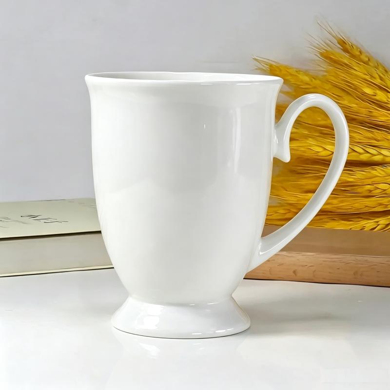 300 ml. jednobarevný bílý porcelánový hrnek na kávu, porcelánový hrnek na čaj, keramický hrnek na kávu, taza cafe šálek na čaj, termo hrnek, hrnek pro pár