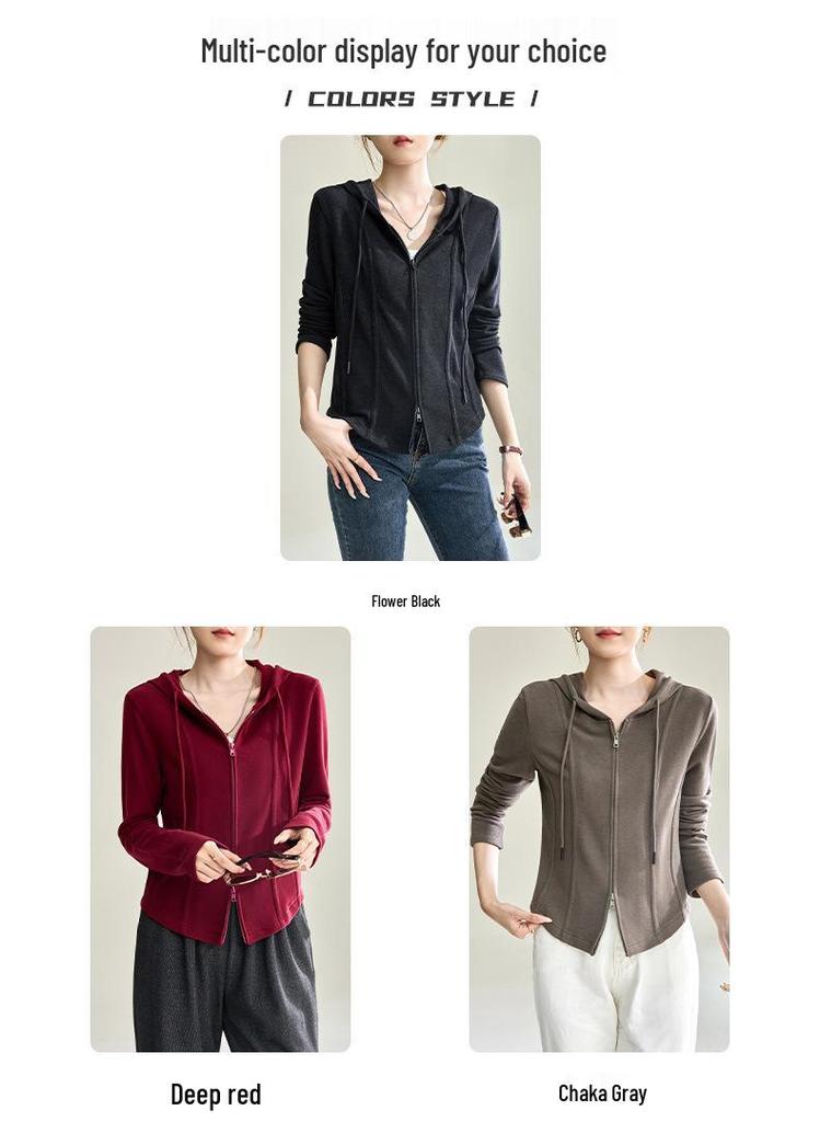Women's Versatile Zip-Up Hoodie Cardigan - New 2026 Autumn Arrival, Slimming and Stylish Sweatshirt Top