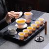 Shixun Mutton Fat Jade White Porcelain Gaiwan Tea Set