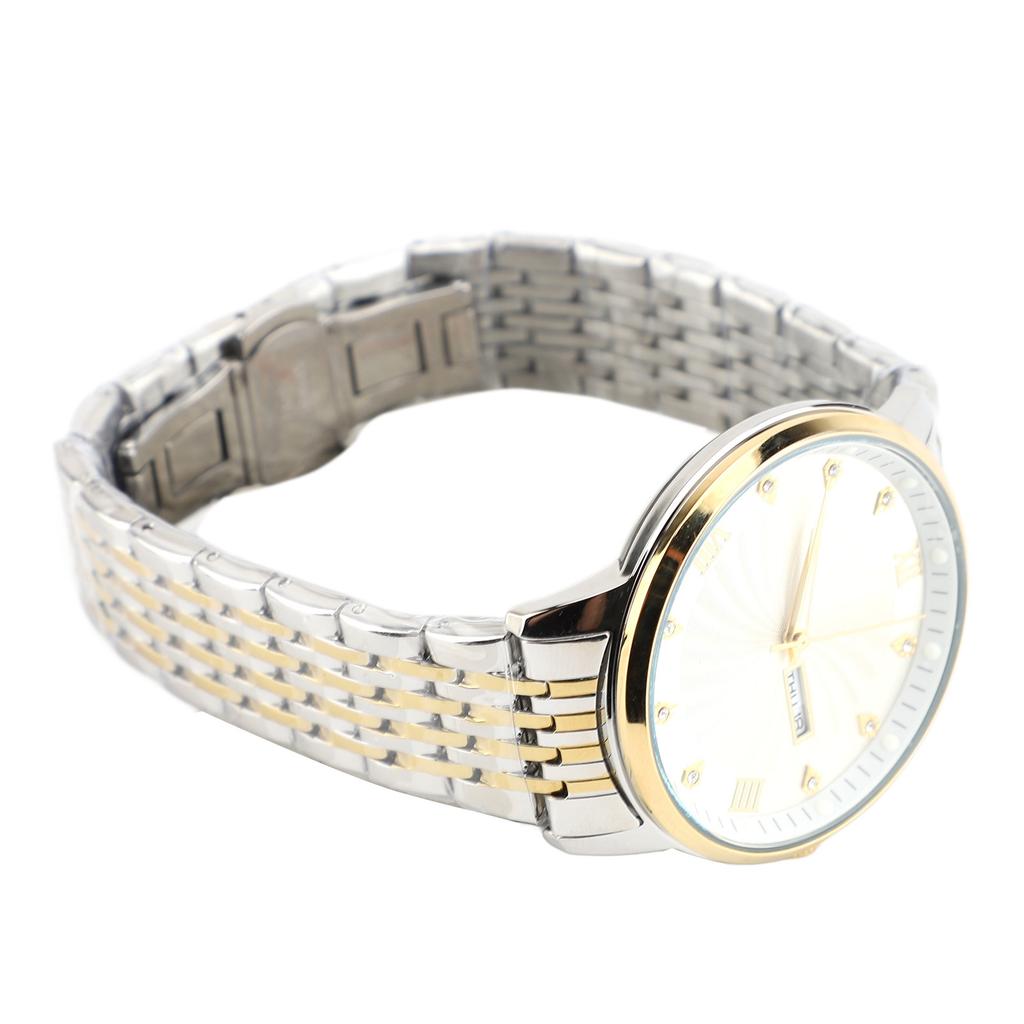 Quartz Men Watch Business Stylish Wristwatch Water Resistant Men Watch with Date Function for Business